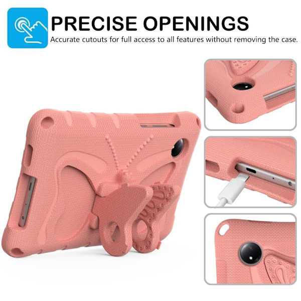 SKALO Xiaomi Redmi Pad SE 8.7 Butterfly EVA Fodral - Rosa Rosa