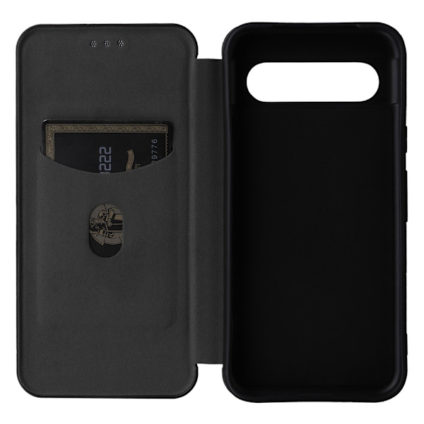 SKALO Google Pixel 8a Carbon Fiber Pungetui - Sort Black