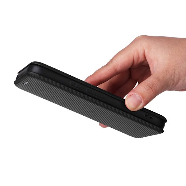 SKALO Google Pixel 8a Carbon Fiber Plånboksfodral - Svart Svart