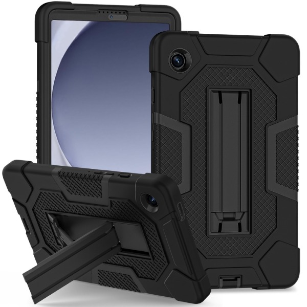 SKALO Samsung Tab A9 Stødresistent Armor silikone Cover - Sort Black