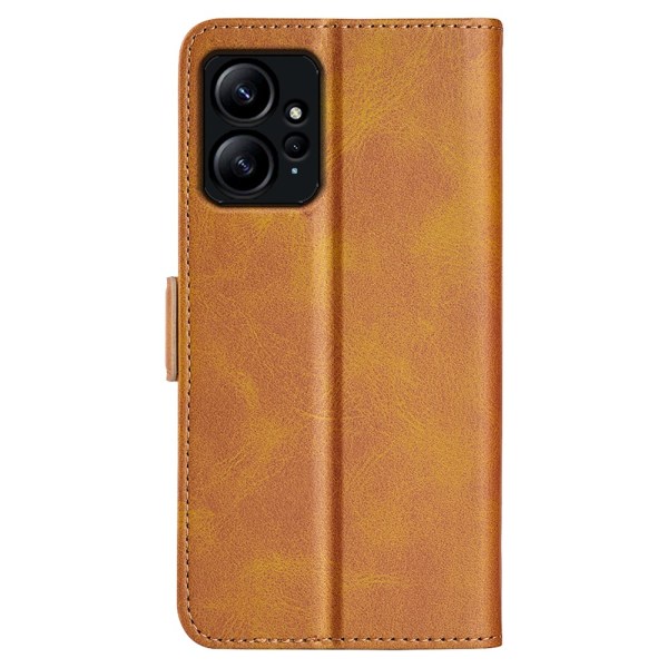 SKALO Xiaomi Redmi Note 12 4G Premium Plånboksfodral - Ljusbrun Ljusbrun