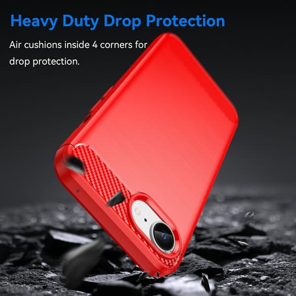 SKALO Armor Carbon Cover til iPhone 17e - Vælg farve Red