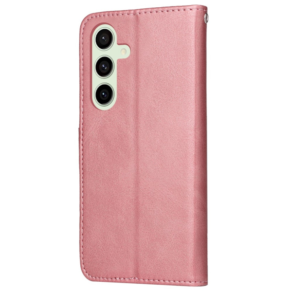 SKALO Samsung S24 FE PU-læder Pungetui - Vælg farve Pink