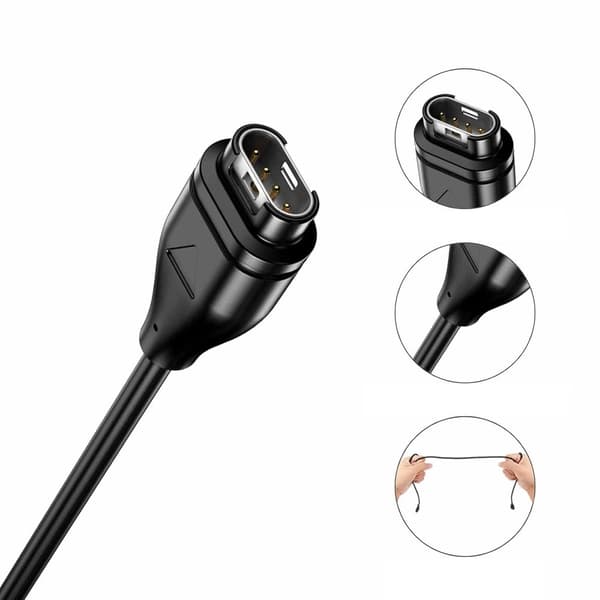 Tech-Protect MC04 UltraBoost ladekabel USB-C til Garmin Watch 1m - Sort Black