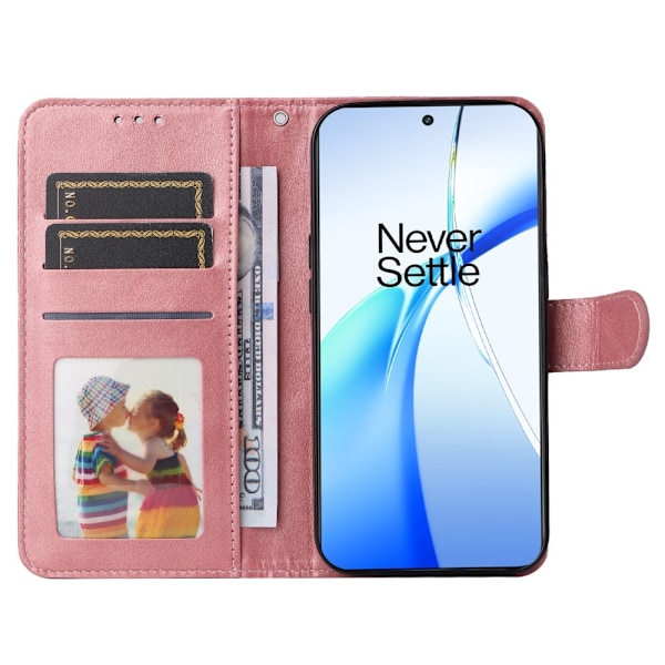 SKALO OnePlus 13R PU-läder Plånboksfodral - Fler färger Rosa