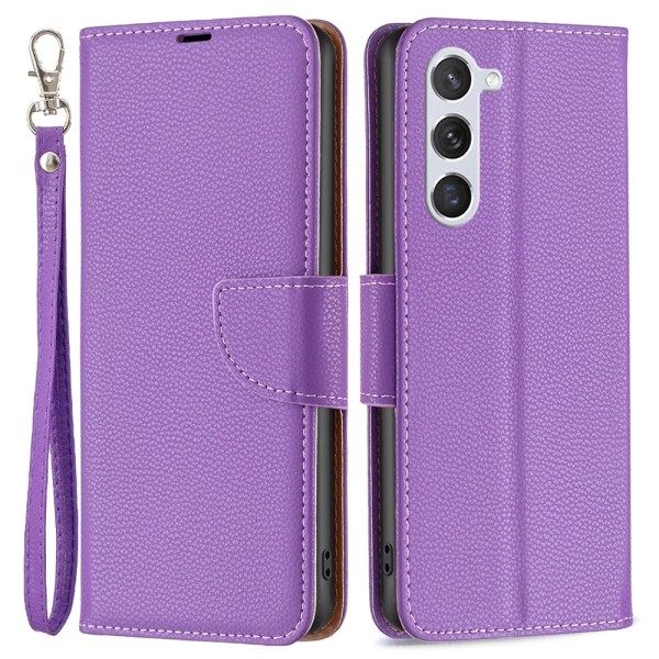 SKALO Samsung S24 Litchi Lompakkokotelo - Violetti Purple