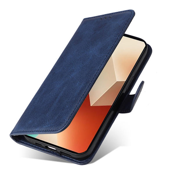 SKALO Xiaomi Redmi Note 13 5G PU-Läder Plånboksfodral - Fler färger Blå