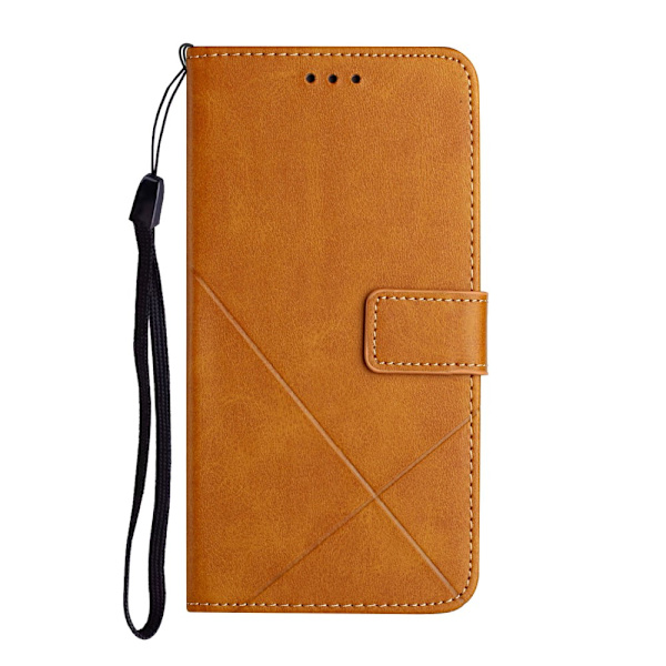 SKALO Samsung A34 5G Embossed Plånboksfodral i PU-Läder - Ljusbrun Ljusbrun