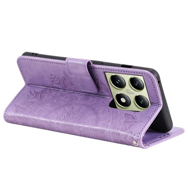 SKALO Xiaomi 14T Mandala lompakkokotelo - Violetti Purple
