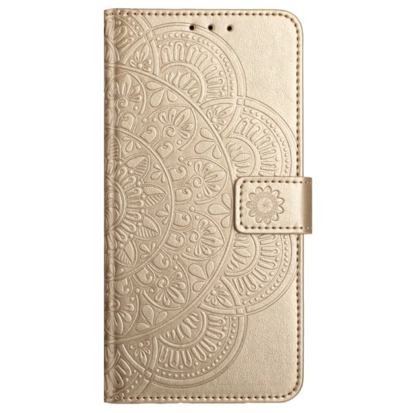 SKALO Xiaomi Redmi Note 13 Pro+ Mandala Flip Cover - Guld Gold