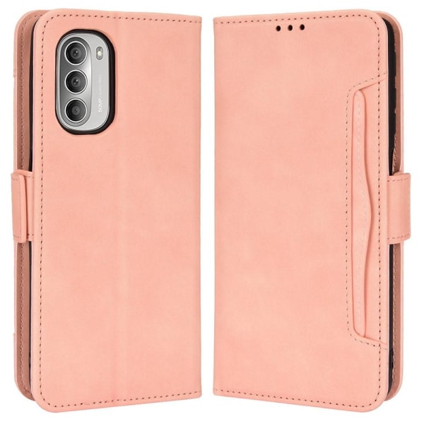 SKALO Moto G51 6-FACK Plånboksfodral - Rosa Pink