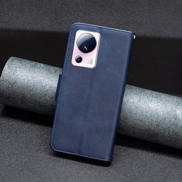SKALO Xiaomi 13 Lite Plånboksfodral i PU-Läder - Blå Blå