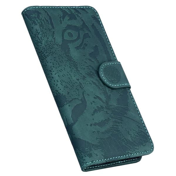 SKALO Embossed Tiger Plånboksfodral för iPhone 18 Pro Max - Grön Grön