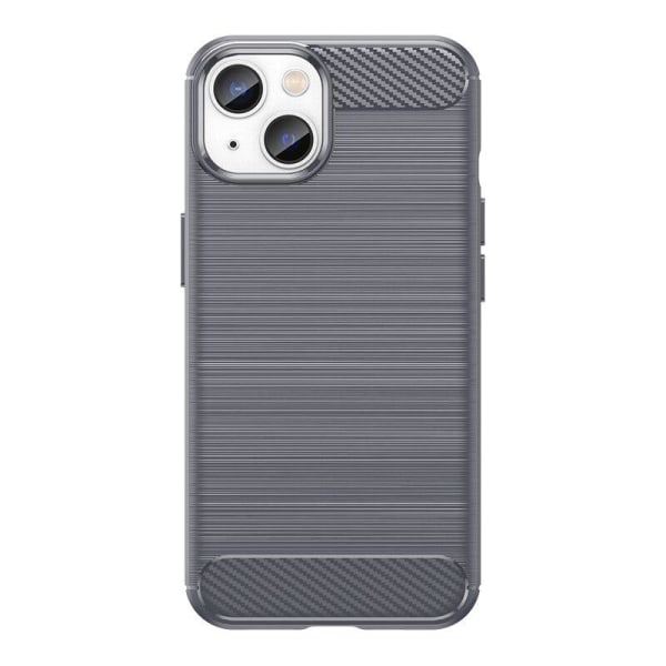 SKALO iPhone 14 Armor Carbon Iskunkestävä TPU suojakuori - Valit Grey