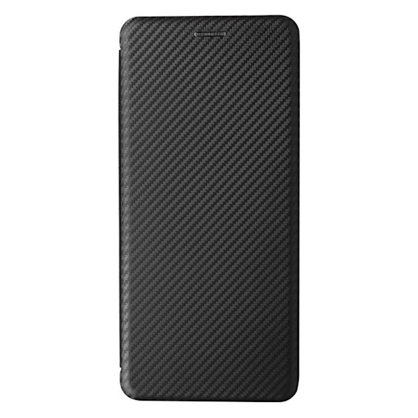 SKALO Xiaomi Redmi 14C Carbon Fiber Lompakkokotelo - Musta Black
