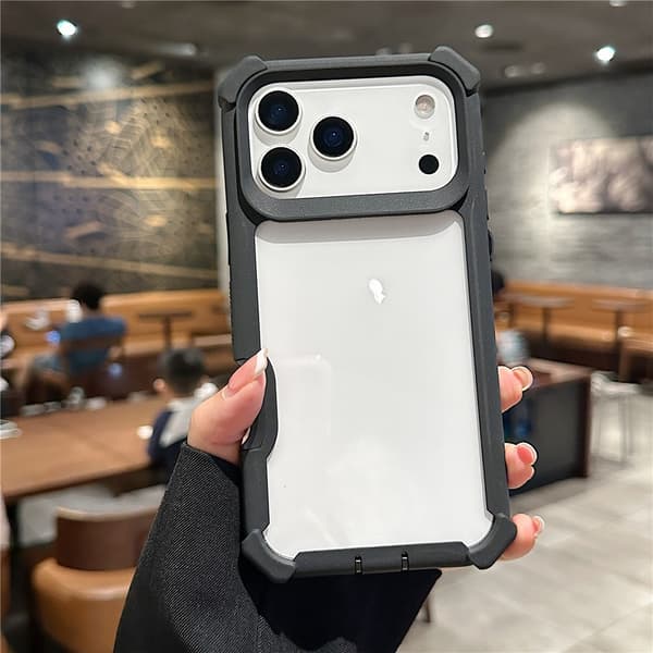 SKALO Robust Hjørnebeskyttelse Cover til iPhone 18 Pro Max - Sort Black
