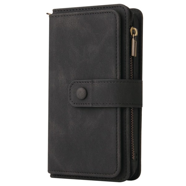 SKALO Motorola Moto G53 5G Big Wallet 17-FACK Plånboksfodral - S Svart