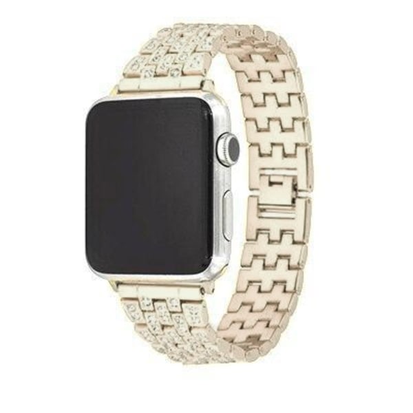 SKALO Teräsranneke Bling Apple Watch Series 1-3 38mm - Valitse väri Gold