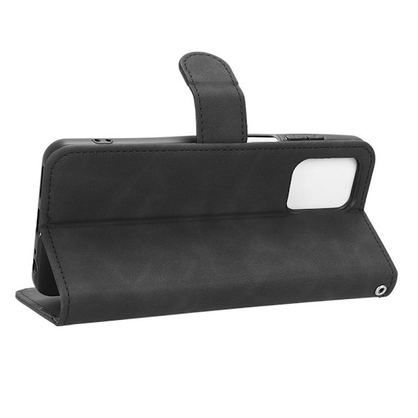 SKALO Motorola Moto G23 4G Matt PU-læderpungetui - Sort Black