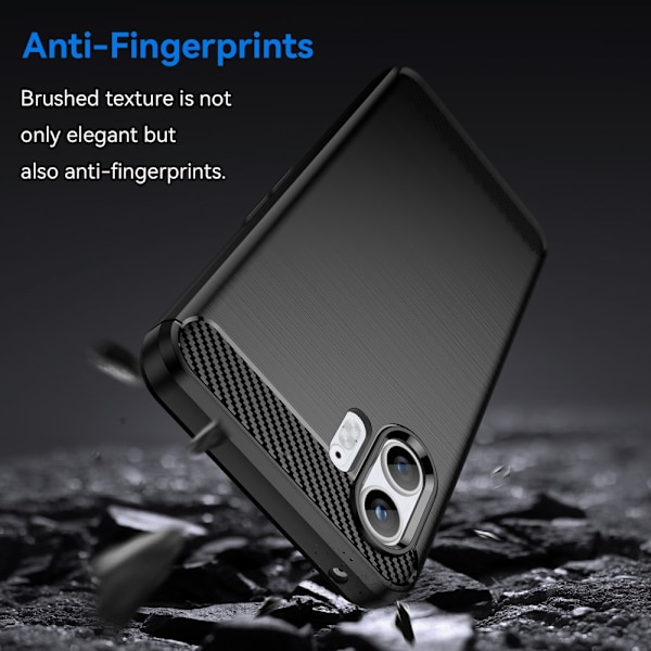 SKALO Nothing Phone (2) Armor Carbon Iskunkestävä TPU suojakuori - Valitse väri Black