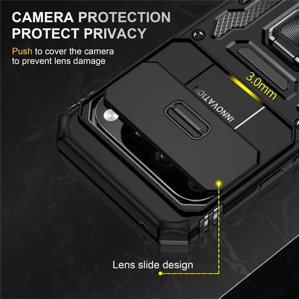 SKALO Armor Kickstand Cover til Google Pixel 11 - Sort Black