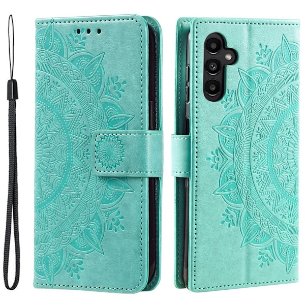 SKALO Samsung S24 FE Mandala Plånboksfodral - Turkos Turkos