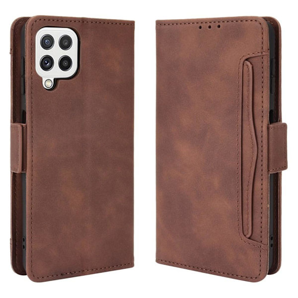 SKALO Samsung A22 4G 6-FACK Plånboksfodral - Brun Brown