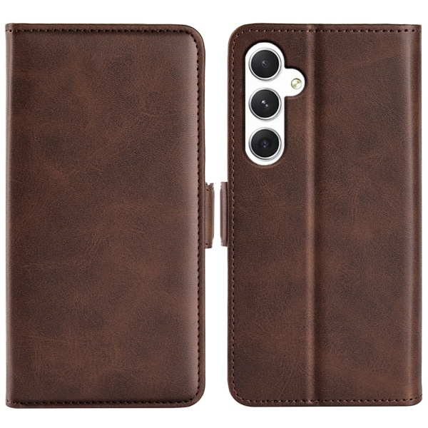 SKALO Samsung S24 Premium Wallet Flip Cover - Brun Brown