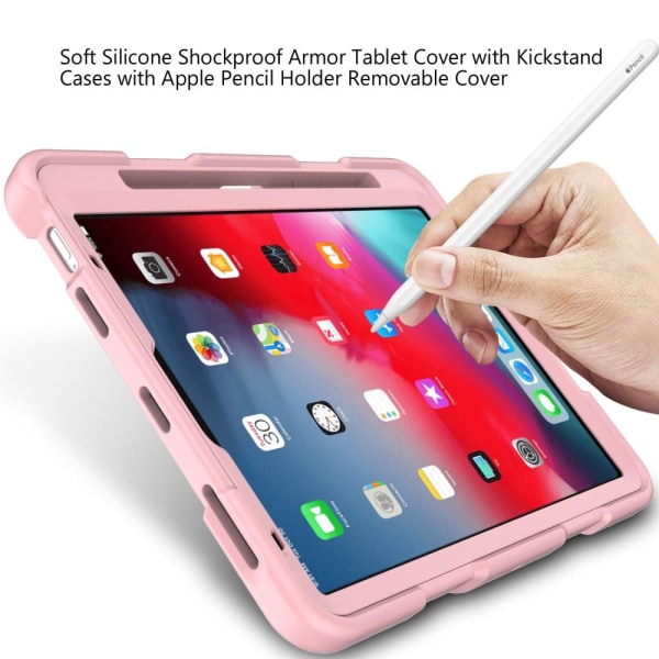 SKALO iPad Air (2020/2022) Extra Shockproof Armor Shockproof Cov Pink