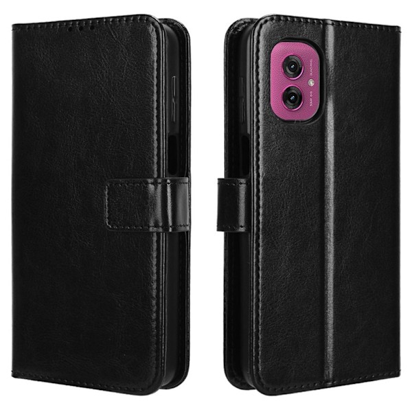 SKALO Motorola Moto G55 5G PU-læder Pungetui - Vælg farve Black