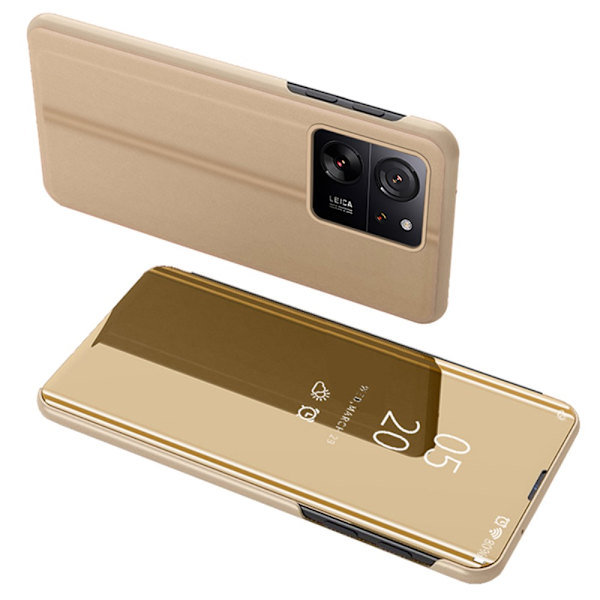 SKALO Xiaomi 13T/13T Pro Clear View Plånboksfodral - Guld Guld