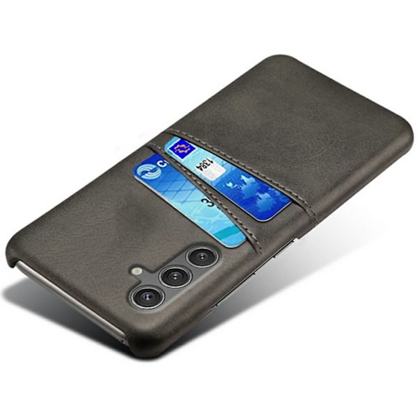 SKALO Samsung S25 PU-Læder Kortholder Cover - Sort Black