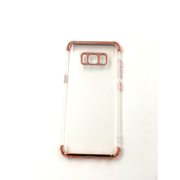 Extra tåligt design silikonskal | färgade kanter Samsung S8 Gold