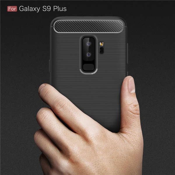 SKALO Samsung S9 Plus Armor Carbon Stöttåligt TPU-skal - Fler fä Röd