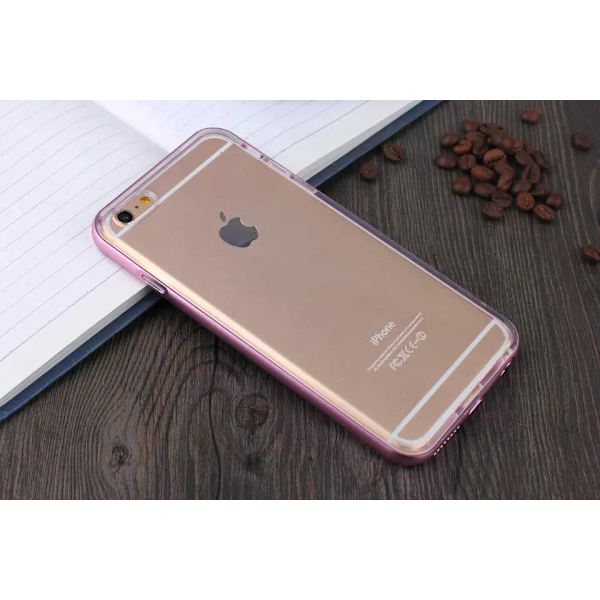 TPU silikonskal med färgad ram iPhone 6/6S Black