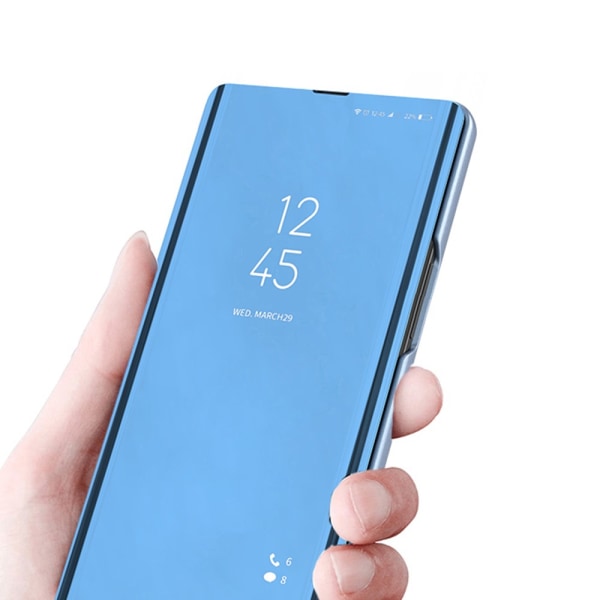 SKALO Samsung A34 5G Clear View Mirror Etui - Blå Blue