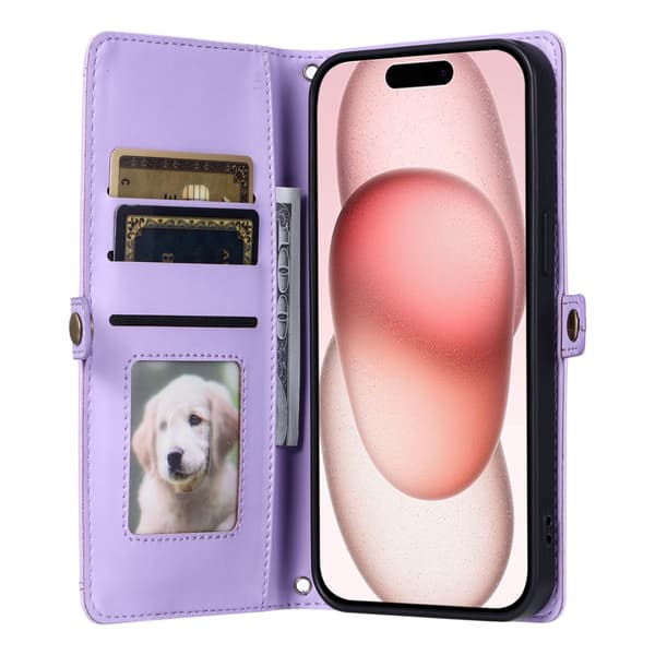SKALO iPhone 16 Pro Evelope Clutch 5-RUM - Lilla Purple