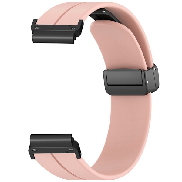 SKALO Silikonarmband metallspänne Garmin Fenix 8 47mm - Fler färger Rosa