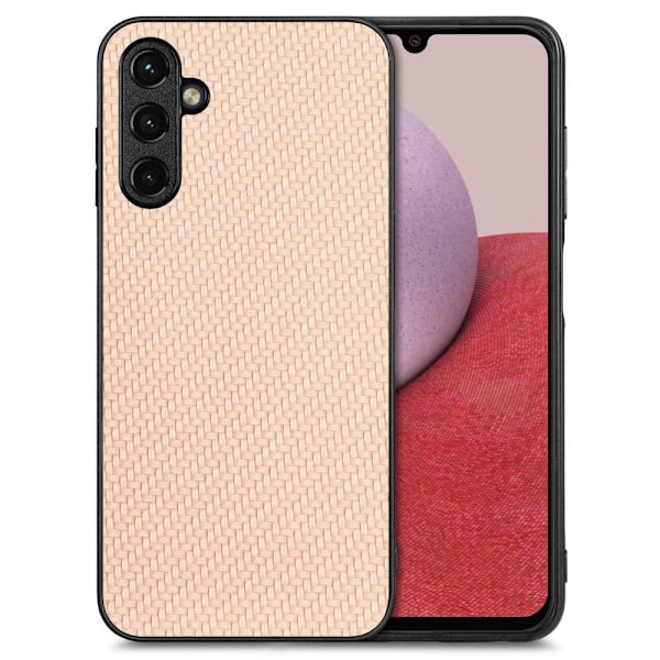 SKALO Samsung A14 4G/5G Carbon Fiber TPU-suojakuori - Khaki Khaki