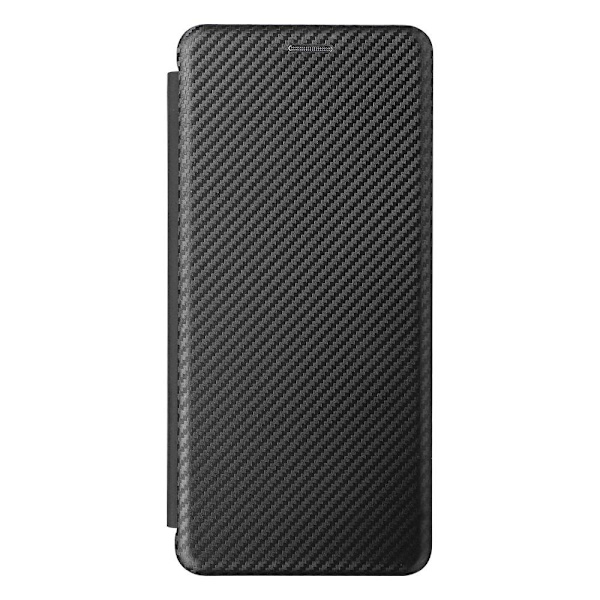 SKALO Moto G51 Carbon Fiber Plånboksfodral - Svart Svart