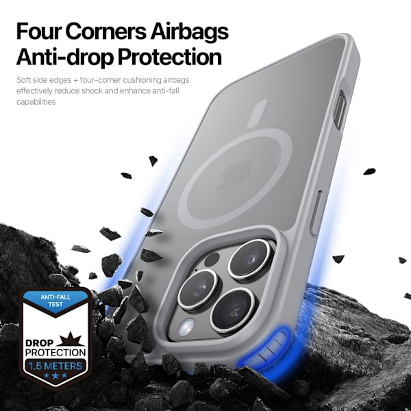 DUX DUCIS iPhone 16 Pro Yind Series Matt Finish Skal - Grå grå