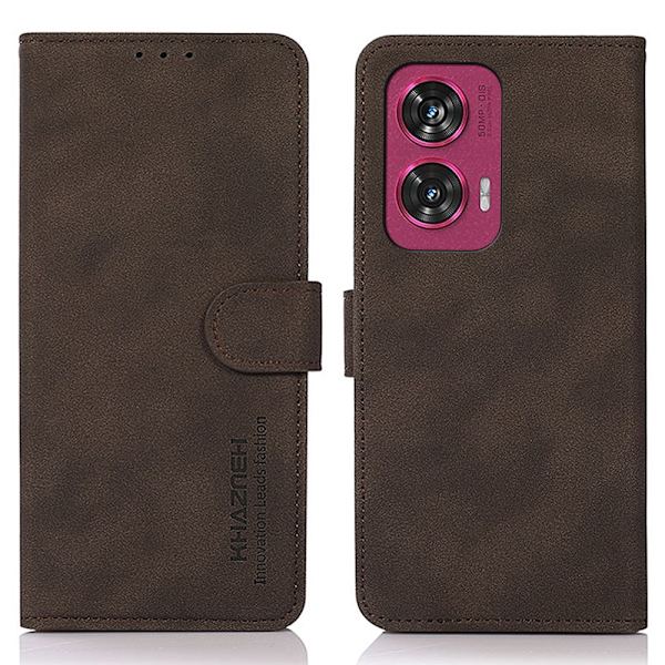 SKALO Motorola Edge 50 Fusion KHAZNEH Pungetui i PU-læder - Brun Brown