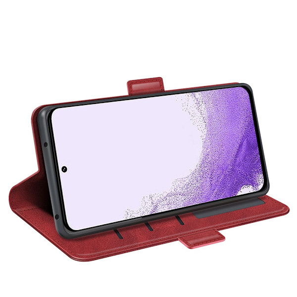 SKALO Samsung S23 Premium Plånboksfodral - Röd Röd