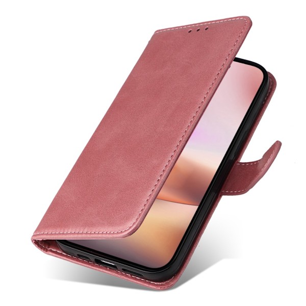 SKALO iPhone 16 Plus PU-læder Pungetui - Vælg farve Pink