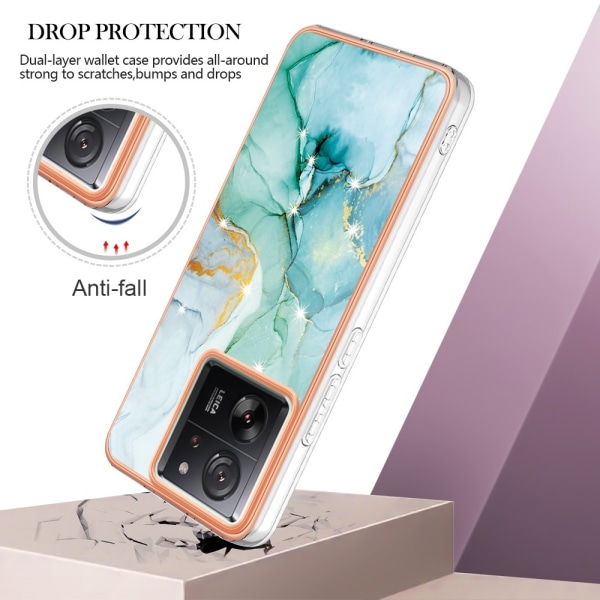 SKALO Xiaomi 13T/13T Pro Marmor TPU-cover - #5 Multicolor