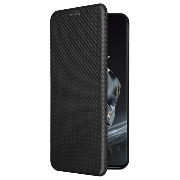 SKALO OnePlus 12 5G Carbon Fiber Pungetui - Sort Black