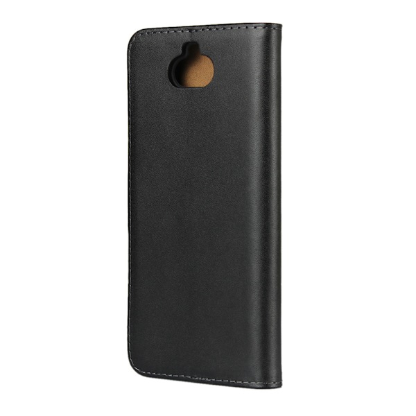 Plånboksfodral Äkta Skinn Sony Xperia 10 Plus Black