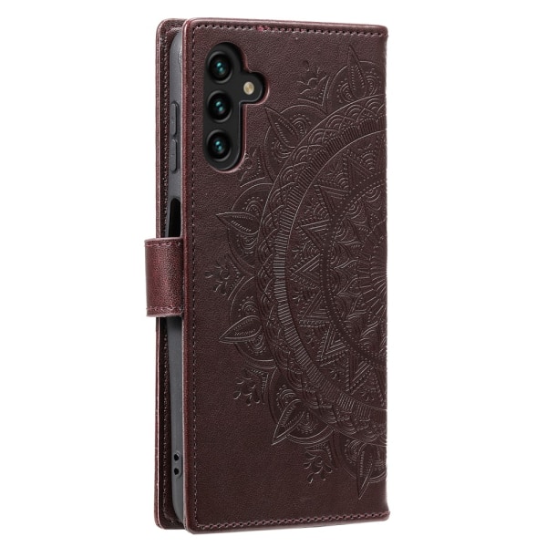 SKALO Samsung A25 5G Mandala Flip Cover - Brun Brown