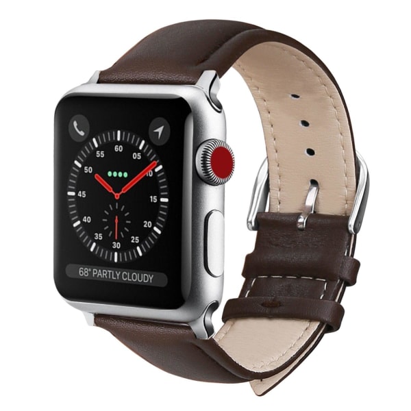 SKALO Læder Rem Apple Watch 38/40/41mm - Vælg farve Brown
