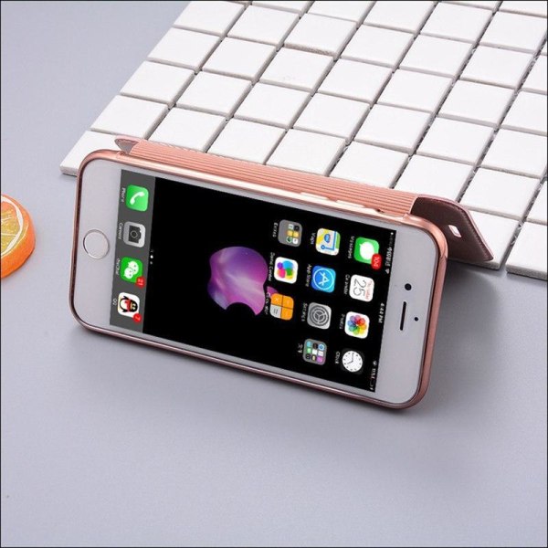 SKALO iPhone SE (2020/2022) Lompakkokotelo TPU Ultra Ohut - Vali Pink